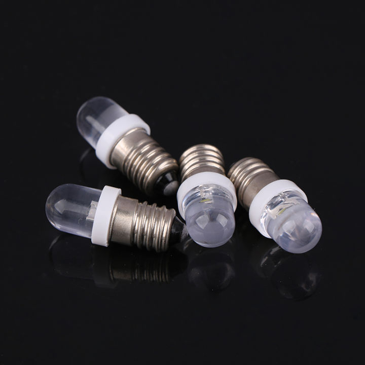 5Pcs E10 Led Bulb E10 DC 3V 6V 12V 24V Instrument Bulb E10 Indicator Bulb Old Fashioned Flashlight Torch DIY Work Mini Light YAFENG