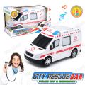 Emergency Rescue Ambulance Vehicle With Flashing Light And Sound Toy For Kids. 