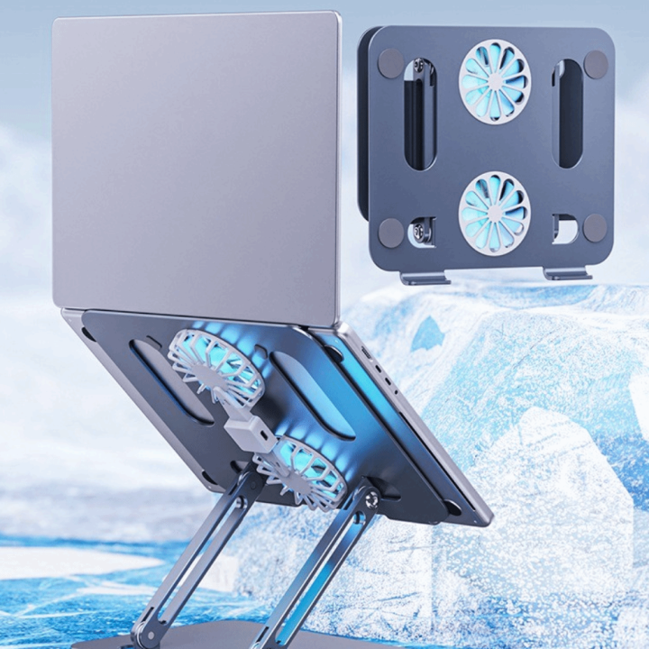 New Carbon Steel Laptop Stand With Fan Height Adjustable Durable Laptop ...