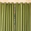 1 Piece Silk Pattern Green Colour Window Curtain (4x7 foot size). 