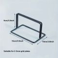 Modern Grid Display Rack with Base Grid Frame Desktop Stand Metal Jewelry Booth Rack Art Photo Display. 