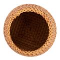 2X Rattan Chopsticks Tube Shovel Spoons Bucket Dinner Knives Forks Tableware Home Storage Baskets Organizer C. 