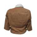Brown Corduroy Jacket With Fur For Men. 