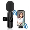 2.4GHz 2 In 1 Wireless Microphone, Digital Mini Portable Recording Clip Mic With Receiver for All Type-C Lightning Mobile Phones Camera Laptop. 