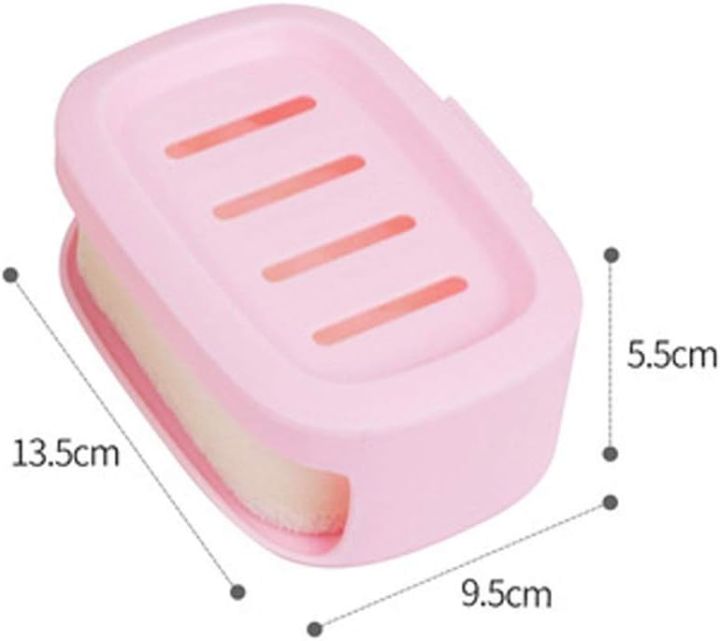 Wall-Mounted%20Double-Layer%20Household%20Drain%20Soap%20Holder%20Box%20With%20Sponge%20Wipe%20-%20Image%205