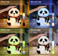 Cute Panda Silicon USB Rechargeable Night Light Lamp Night Lamp (8.5 cm, Multicolor). 