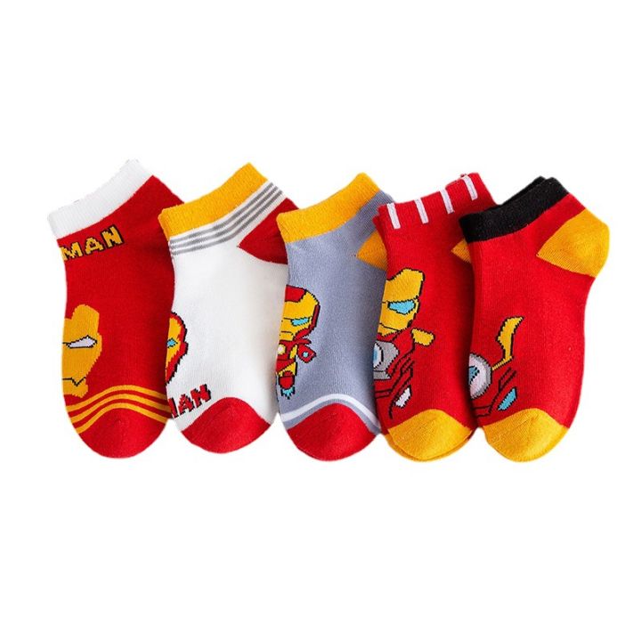 Linman%205%20Pairs%20Spiderman%20Children's%20Socks%20Marvel%20iron%20Man%20Hulk%20Thor%20Anime%20kidsAffordable%20Boys%20Short%20Socks%20Cartoon%20Baby%20Spring%20Summer%20Sock%201-12%20Y%20SMGSLIB%20Mother%20-%20Image%205