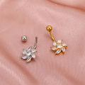 Fashion  Navel Piercing Belly Button Rings Belly Piercing Body Jewelry Flower Belly Button Nails Muqin. 