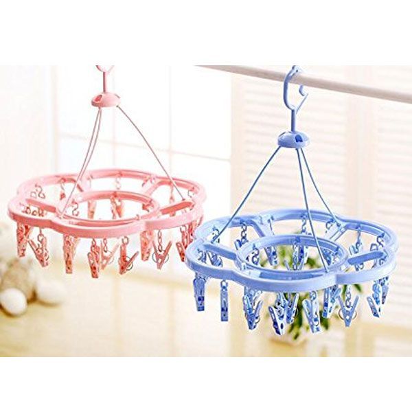 Plastic%20Foldable%20Hanging%20Clothes/Diaper%20Dryer%20Rack%20Laundry%20Peg%2015%20Clip%20Hanger%20-%20Image%204