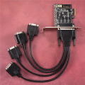 OUMERY PCI-E Serial Port Card Pcie to 4 Serial Port RS232 9-Pin Industrial Control 4-Port Expansion Card AX99100 with Cable. 