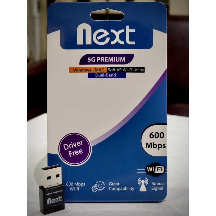 Next Dual Band Usb Wifi Network Adapter Super Mini Wireless Ac600 5Ghz 2.4Ghz Card