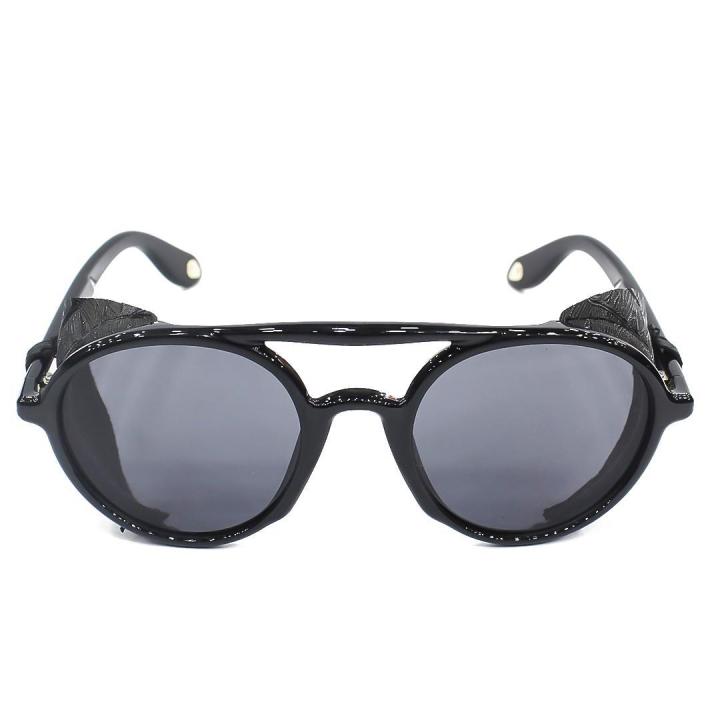 Black Full Rim Steampunk Style Sunglasses- Unisex