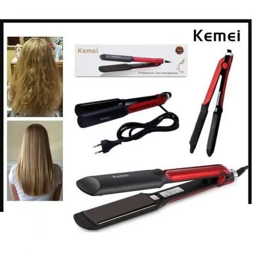 Kemei%20KM-531%20Red/Black%20Flat%20Iron%20Hair%20Straightener%20-%20Image%204