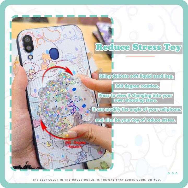 TPU%20Waterproof%20Phone%20Case%20For%20Samsung%20Galaxy%20M20/SM-M205FD%20Glitter%20Dirt-resistant%20Rotatable%20stand%20Anti-knock%20Kickstand%20-%20Image%203