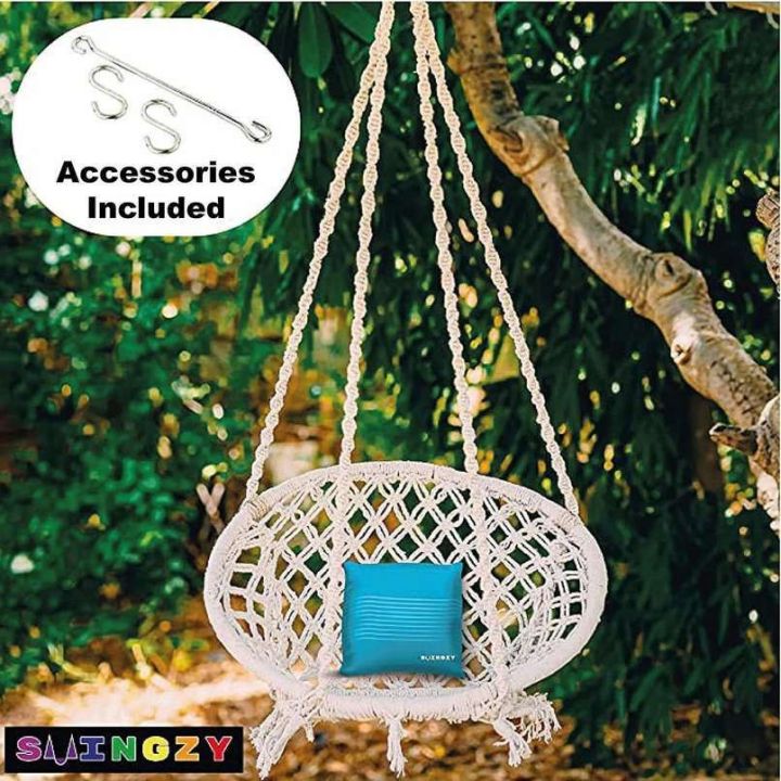 Outdoor%20Indoor%20Round%20Hanging%20Chair%20Swing%20Jhula%20Camping%20Garden%20Load%20100KG(%20Including%20Assoceries)Adults%20and%20Kids%20-%20Image%203