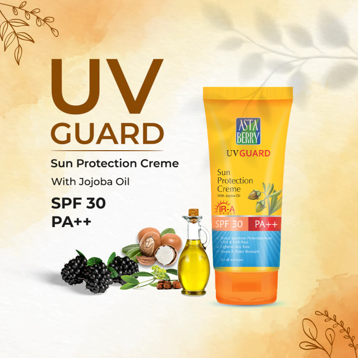 Astaberry%20UV%20Guard%20Sun%20Protection%20Creme%20SPF%2030%20PA++%20with%20Built-in%20Jojoba%20Oil,%20100%20ml%20-%20Image%203