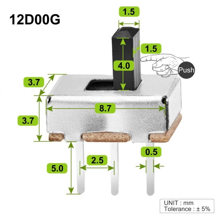 20pcs%20Mini%20SPDT%20Micro%20Slide%20Switch%204mm%20Toggle%201P2T%20Toggle%20Switch%20Vertical%202%20Position%20Micro%20Switch%20Electronic%20Board%20-%20Image%202