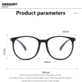 DISICHEN Profesional Transparent Large Frame Computer Glasses Women Round Anti Blue Light Optical Spectacle Flat Lens Eye Protection Plain Glasses. 