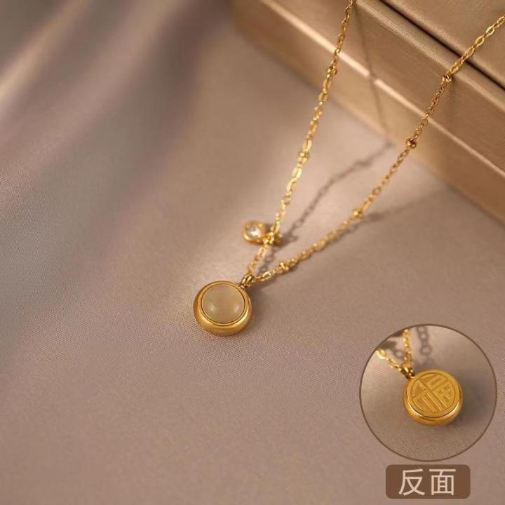%E3%80%90Mega%20Sale%E3%80%912023%20New%20Fashion%20Personalized%20Light%20Luxury%20Design%20Sense%20No%20Falling%20Blessed%20Necklace%20Women's%20Titanium%20Clavicle%20-%20Image%204