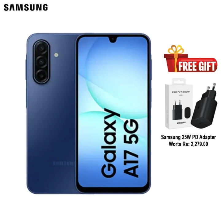 Samsung Galaxy A17 5G (8GB RAM + 128GB) | 90Hz Super AMOLED | 50MP Camera With 25W Power Adapter