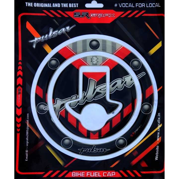Bajaj Pulsar Bike Tank Pad / Tank Cap Sticker/Fuel Cap Pad Protector Sticker, Self-Adhesive