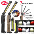 Bargain price Fold LED Emergency Floodlight Portable Strong Magnet COB Working Light Type C Rechargeable Flashlight Super Bright Lamp. 