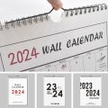 Decoration 2024 Wall Calendar Multi-function Home Decor Household Calendars Notebook Yearly Daily Schedule Home Office. 