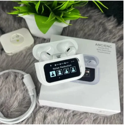 True Wireless Noise Cancelation Earbuds with Touch Display | ANC/ENC Double Dark Noise Reduction Earbuds Active Noise Cancellation