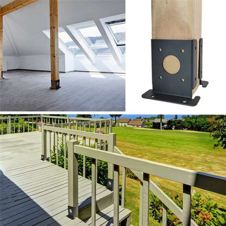 4Pcs%20Adjustable%20Wood%20Fence%20Pergola%20Post%20Base%20Brackets%20Kit%20Heavy%20Duty%20Post%20Anchor%20Base%20Brackets%20for%20Deck%20Railing%20Mailbox%20Easy%20to%20Use%20-%20Image%204