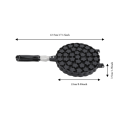 Portable Aluminum Alloy Waffle Baking Mould Pan Heat Resistant Double Sided Waffle Maker Pan Heat Press Plate With Handle Waffle Cake Mould Pot Baking Cooking. 