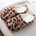 1 Pairs Winter Plush Velvet Soft Floor Shoes Silent Soft-soled Fur Slippers Cotton Slippers. 
