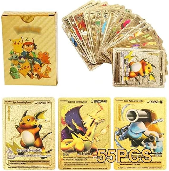 55 piece gold pokemon cards Amazon.com: PCS Packs Rare Golden Cards Deck Box Gold Foil Card for Fans/Kids/Collectors Gifts (No Duplicates) (55 Pcs A) : Toys & Games pokemon gold foil cards Dropship