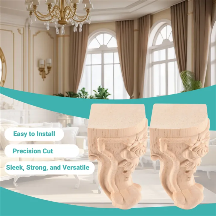 Kqueebee%204PCS%2010x6cm%20European%20Style%20Solid%20Wood%20Carved%20Furniture%20Foot%20Legs%20TV%20Cabinet%20Seat%20Feets%20-%20Image%204