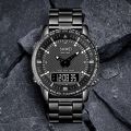 SKMEI 1898 Men's Outdoor Watch Multifunction Stainless Steel W/ 3 Time. 