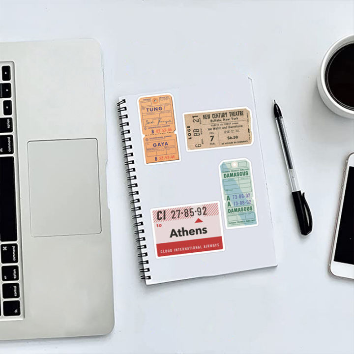 40Pcs%20Retro%20Traveling%20Boarding%20Check%20Graffiti%20Stickers%20Boarding%20Pass%20Sticker%20Luggage%20Suitcase%20Laptop%20Decals%20-%20Image%202