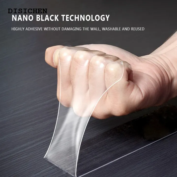 DISICHEN%20Profesional%20Transparent%20Acrylic%20Double-Sided%20Nano%20Tape%20Office%20Home%20Perforation-Free%20Self-Adhesive%20Waterproof%20Washable%20Frame%20Hook%20Wallpaper%20-%20Image%202