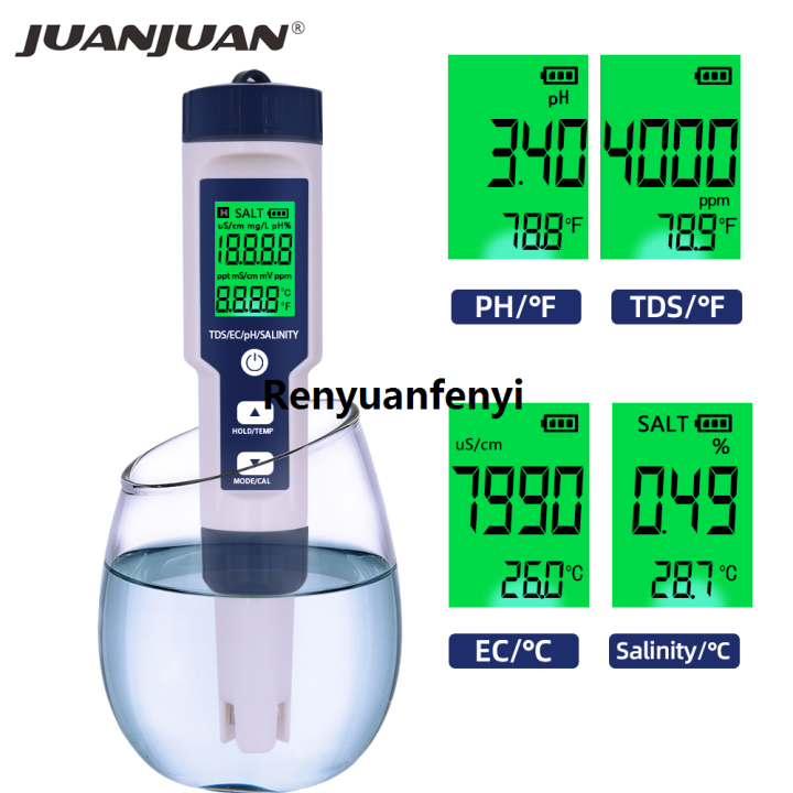 Analyseur Eau Piscine YINMIK Testeur PH Et Sel 5 En 1 Pour Piscine - Mesure Salinité, TDS, EC Et Température - Pour Aquarium, Eau Potable, Hydroponie Testeur PH Sel Piscine YINMIK 5 Analyseur Eau Piscine YINMIK Testeur PH Et Sel 5 En 1 Pour Piscine - Mesure Salinité, TDS, EC Et Température - Pour Aquarium, Eau Potable, Hydroponie Testeur PH Sel Piscine YINMIK 5