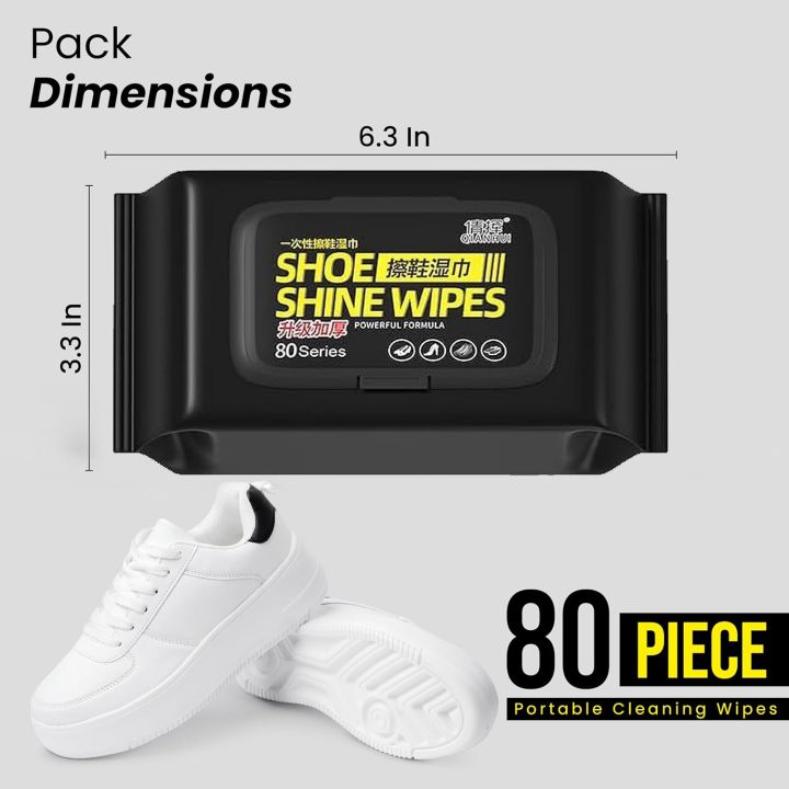 Shoes Cleaning wipes | Shoe Cleaner For Unisex Tissue Paper | Pack Of 80 Wipes by Babe