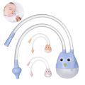 Baby Nasal Aspirator - Safe Anti-Reverse Nose Cleaner with Cartoon Design for Newborns & Infants. 