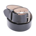 Black Solid Buckle Belt For Men. 