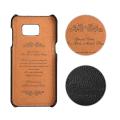 For Galaxy S7 Edge / G935 Litchi Texture Fashion Genuine Leather Back Cover Case with Card Slots(Black). 