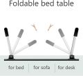 Foldable Lap Desk, Portable Laptop Bed Tray With Phone/ Computer /cup Slot, Small Anti-slip Table For Bed, Sofa, And Dorm. 