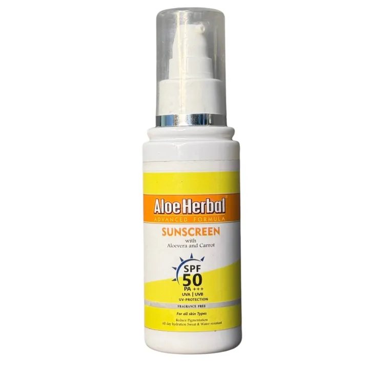 Aloeherbal sunscreen with aloevera and carrot 75gm