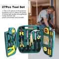 Hand Tools Box Set 27 In 1 | 27 In 1 Multipurpose Tool Set With Portable Carry Box | Multifunctional 27 Pieces Home Essential Tool Kit. 