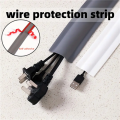 PVC Surface Mounted Self-Adhesive Cable Tray Ground Anti Stepping Cover Decorative Surface Exposed Wire Conduit. 