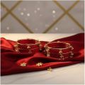 FR-MBS Set of 20 Pieces ( 12 Glass + 8 Red Ghungroo Bangles) (Red) Kashmiri Ghangharoo Glass Bangle Set for Women| Light Weight Bangles | Traditional Transparent Fancy Glass Chudi Set for Wedding, Party|. 