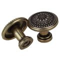 20 Pack Antique Flower Round Handle Kitchen Cabinet Cupboard Door Drawer Pull Knob with Screws 25 x 23mm. 