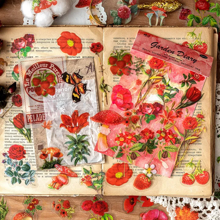 RHS%20Online%20100PCS%20Vintage%20Flower%20Talk%20Series%20Stickers%20Album%20Diary%20Journal%20Decorative%20Crafts%20Scrapbooking%20DIY%20Sticker%20-%20Image%203