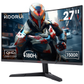 KOORUI 27E6QCA Gaming 2K 180Hz Curved Gaming Monitor. 