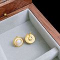【Mega Sale】Super new retro style high-grade bright natural freshwater pearl earrings s925 silver needle hemp lace. 